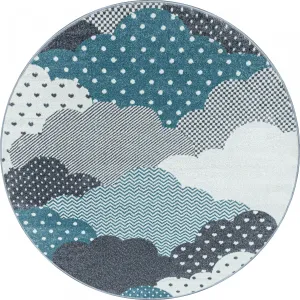 Detský kusový koberec Bambi 820 blue kruh Rozmery koberca: 160x160 kruh