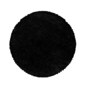 Ayyildiz koberce Kusový koberec Sydney Shaggy 3000 black kruh - 80x80 (priemer) kruh cm