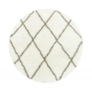 Ayyildiz koberce Kusový koberec Alvor Shaggy 3401 cream kruh - 80x80 (priemer) kruh cm
