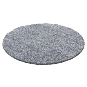 Kusový koberec Life Shaggy 1500 light grey kruh Rozmery koberca: 80x80 kruh