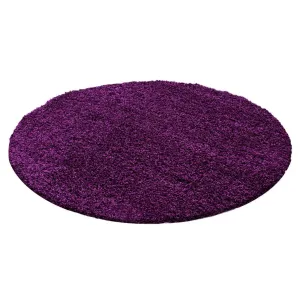 Kusový koberec Life Shaggy 1500 lila kruh Rozmery koberca: 160x160 kruh