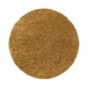 Ayyildiz koberce DOPREDAJ: 160x160 (priemer) kruh cm Kusový koberec Sydney Shaggy 3000 gold kruh - 160x160 (priemer) kruh cm