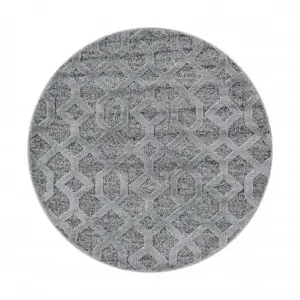 Kusový koberec Pisa 4702 Grey kruh Rozmery kobercov: 80x80 (priemer) kruh