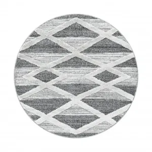 Kusový koberec Pisa 4709 Grey kruh Rozmery kobercov: 160x160 (priemer) kruh