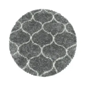Kusový koberec Salsa Shaggy 3201 grey kruh Rozmery koberca: 160x160 kruh