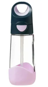 B.Box Fľaša na nápoj so slamkou 450 ml – indigo/ružová