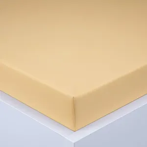 Napínacia plachta na posteľ jersey EXCLUSIVE žltá 180 x 200 cm