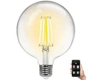 B.V. LED Stmievateľná žiarovka FILAMENT G125 E27/6W/230V 2700-6500K Wi-Fi - #8016557