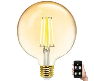 B.V. LED Stmievateľná žiarovka FILAMENT G125 E27/6W/230V 2700-6500K Wi-Fi - #9329711