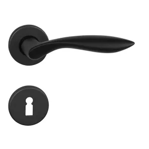 Kľučka na dvere BA - CLAUDIA - R CIM - čierna matná (N) | MP-KOVANIA.sk #4124793