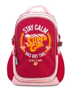 BAAGL - Školský batoh s pršiplášťom Supergirl – STAY CALM