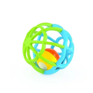 BABY MIX - Interaktívna svietiaca a hrajúca hrkálka Balónik modrá