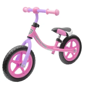 BABY MIX - Detské odrážadlo bicykel TWIST ružovo-fialové