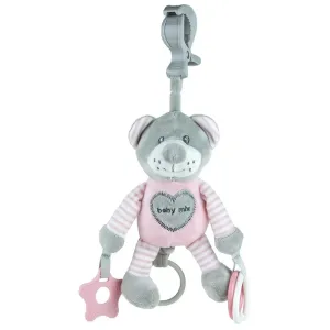 BABY MIX - Plyšová hračka s vibráciou  medveď rúžový
