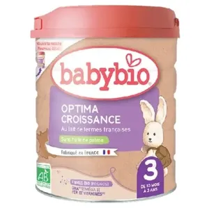 BabyBIO OPTIMA 3 Croissance následné dojčenské bio mlieko (od ukonč. 10. mesiaca) 1x800 g