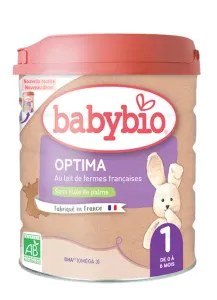BabyBIO OPTIMA 1 počiatočné dojčenské bio mlieko (od 0 do 6 mesiacov) 1x800 g