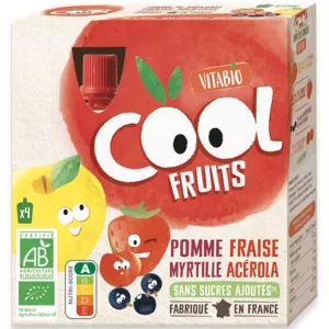 Vitabio ovocné BIO kapsičky Cool Fruits jablko, jahody, borůvky a acerola 4 x 90 g