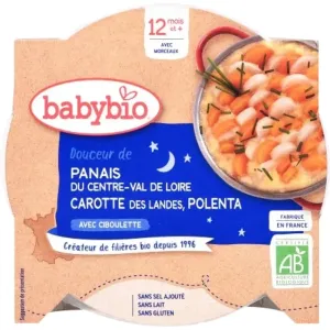 Babybio Good Night menu Paštrnák, mrkva a polenta s pažítkou 230 g