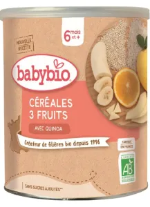Babybio nemliečna ovocná kaša (3 druhy ovocia) 220 g