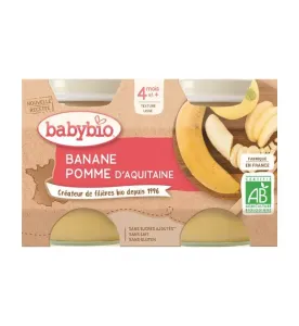 Babybio ovocný príkrm jablko, banán 2 x 130 g