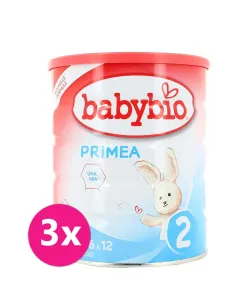 BABYBIO PRIMEA 2 špeciálne dojčenské bio mlieko (6-12m) 3x800 g #9530675