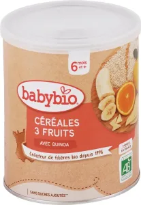 BabyBIO Nemliečna KAŠA 3 druhy ovocia ryžovo-quinoová (od ukonč. 6. mesiaca) 1x220 g