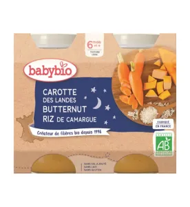 BabyBIO Mrkva tekvica ryža večerné menu (od ukonč. 6. mesiaca) 2x200 g