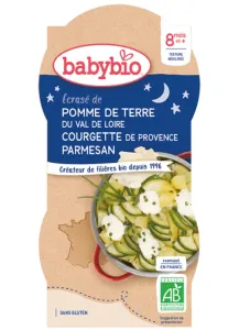BabyBIO Zemiaky cuketa crème fraiche a parmezán večerné menu (od ukonč. 8. mesiaca) 2x200 g
