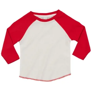 Babybugz Dvojfarebné dojčenské tričko s dlhým rukávom - Biela / červená | 12-18 mesiacov #5326101