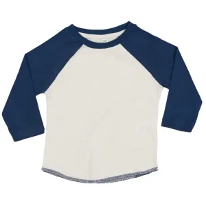 Babybugz Dvojfarebné dojčenské tričko s dlhým rukávom - Biela / tmavomodrá | 12-18 mesiacov #5325468