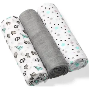 BabyOno Take Care Natural Diapers látkové plienky 70 x 70 cm Gray 3 ks