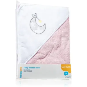 BabyOno Towel Terrycloth osuška s kapucňou Pink 100x100 cm