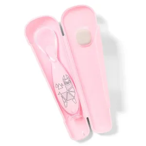 BabyOno Be Active Suction Baby Spoon lyžička Pink 6 m+ 1 ks