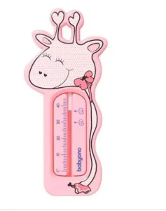 BabyOno Take Care Floating Bath Thermometer detský teplomer do kúpeľa Pink Giraffe 1 ks