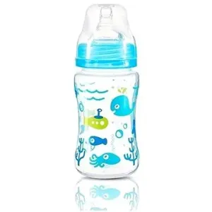 BabyOno antikoliková fľaša so širokým hrdlom, 240 ml – modrá #4943775