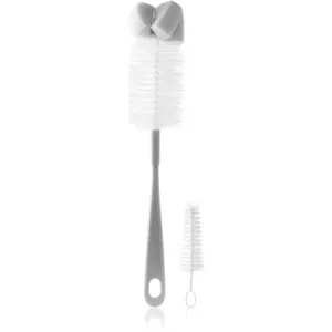BabyOno Take Care Brush for Bottles and Teats with Mini Brush & Sponge Tip kefa na čistenie Grey 2 ks #145062