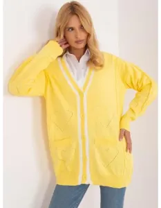 Dámsky károvaný sveter PLEA žltý