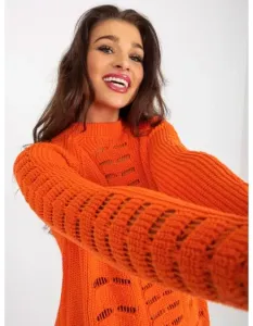 Dámsky sveter nadmernej veľkosti KUNI oranžový
