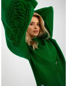 Dámsky sveter oversize s dierami ETTA zelený