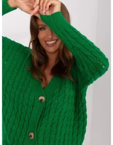Dámsky sveter s výstrihom do V RUE PARIS zelený