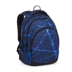 BAGMASTER - Školský batoh Digital 24 A - modrý laser
