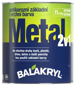BALAKRYL METAL 2v1 - Antikorózna farba na kov RAL 3009 - hrdzavá červená 9 kg