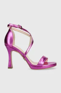 Kožené sandále Baldowski fialová farba