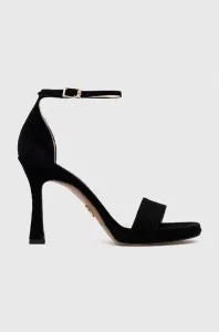 Semišové sandále Baldowski čierna farba #6784977