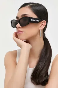 Slnečné okuliare Balenciaga dámske, čierna farba