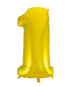 Balóniky s číslicami zlaté - Zlaté 115 cm - 1 - BALONČ