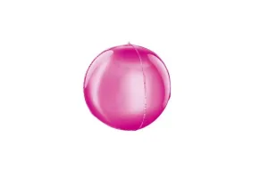 Ružový 3D okrúhly fóliový balón 62 cm - BALONČ