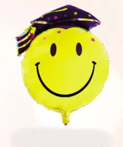 Fóliový balónik so smajlíkom - promócie 95 cm - BALONČ #23375