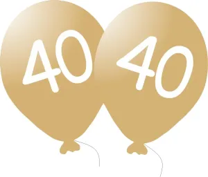 Balónek 40. narozeniny zlatý metalický -
