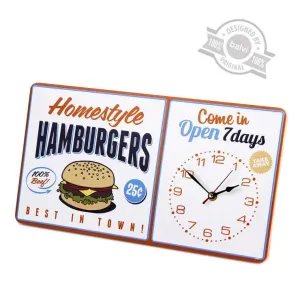 Hodiny Balvi Hamburgers 40cm #3438049